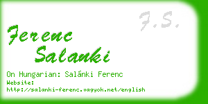 ferenc salanki business card