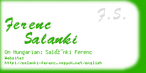 ferenc salanki business card
